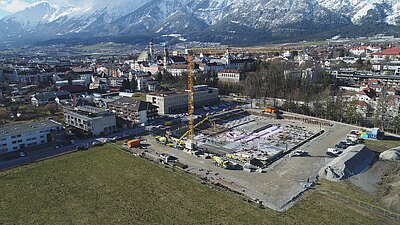 Wasserhaltung Fröschlhaus II Innsbruck - Komplette Baugrube