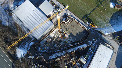 Wasserhaltung Baugrube Vomp