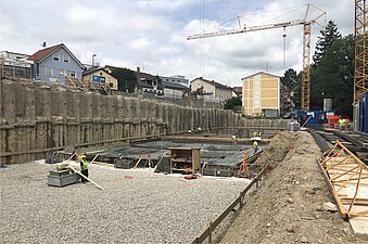 Ärzte- und Geschäftshaus Ebersberg - Bohrpfähle inkl. Anker und Spritzbeton