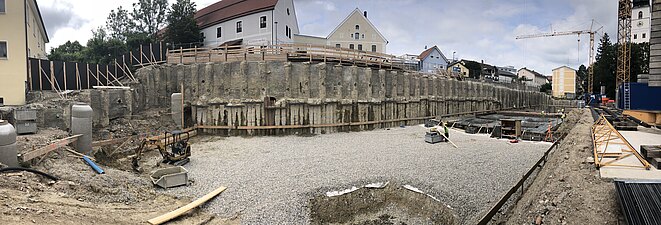 Bohrpfähle inkl. Anker und Spritzbeton