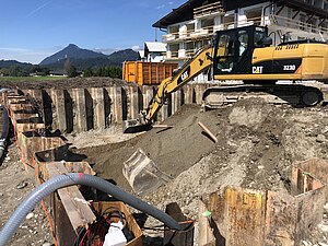 Wasserhaltung Ebbs Baugrube